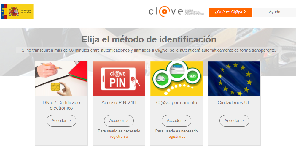 Portal de información de Cl@ve
