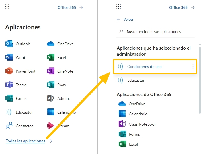 Educastur 365. Condiciones de uso