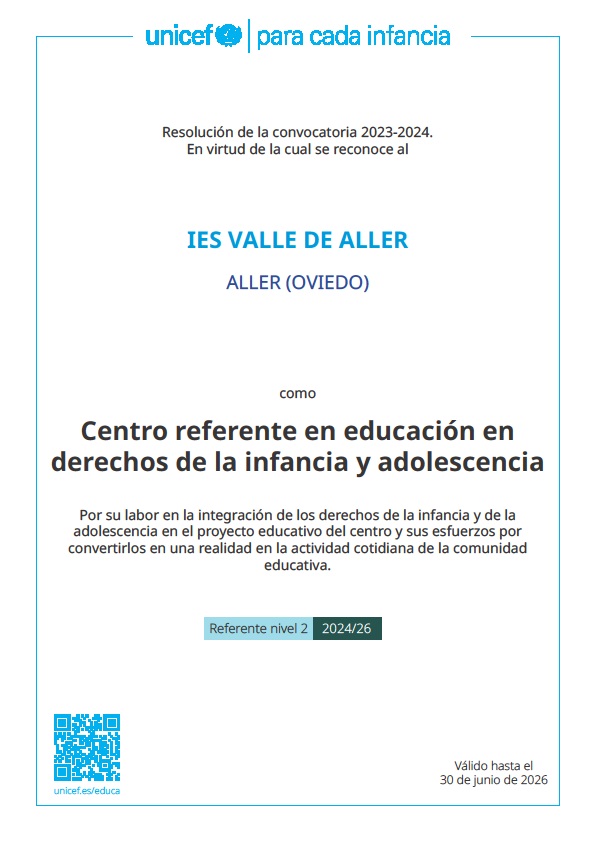 unicef IES Valle de Aller