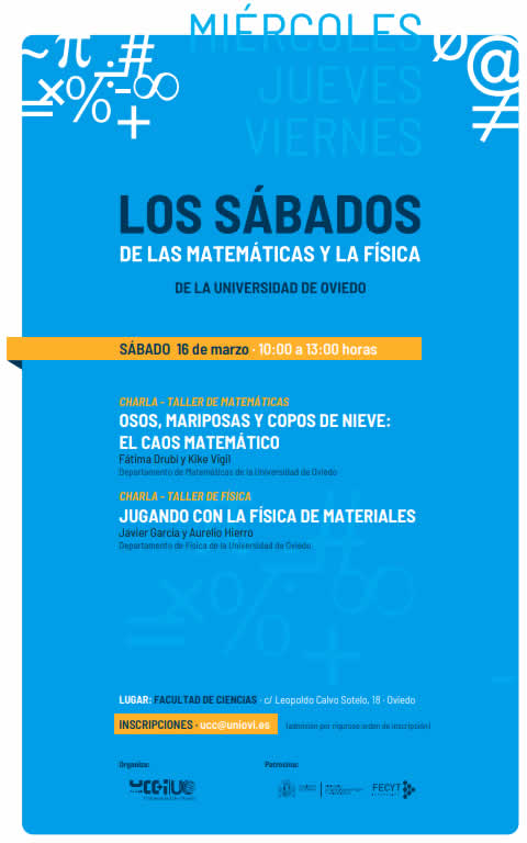Los Sábados de las Matemáticas y la Física 2024. Universidad de Oviedo