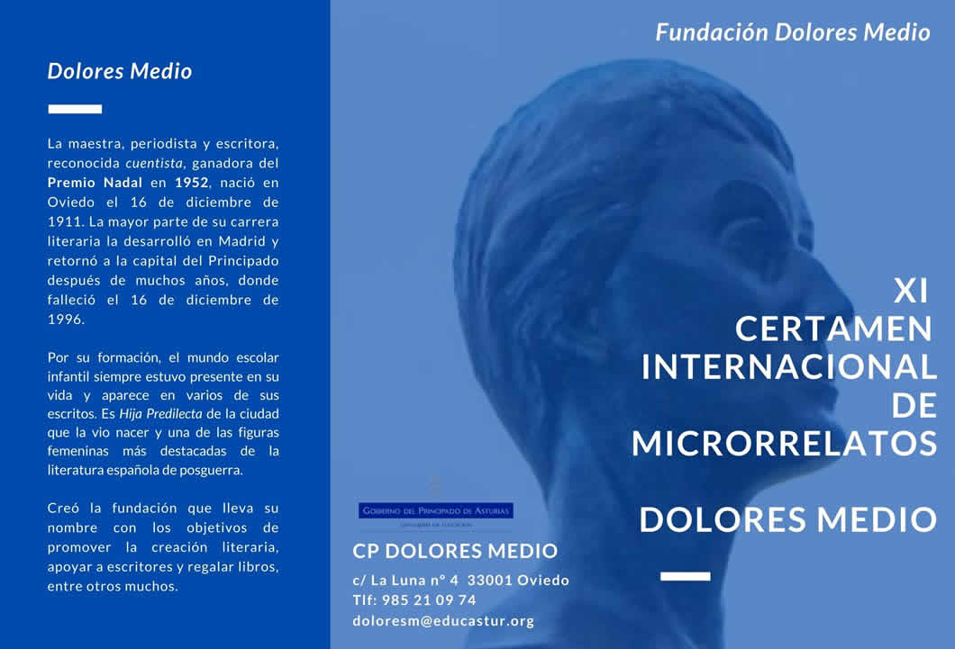 CP Dolores Medio (Oviedo). XI Certamen Internacional de Microrrelatos 2026 CP Dolores Medio (Oviedo). XI Certamen Internacional de Microrrelatos 2026