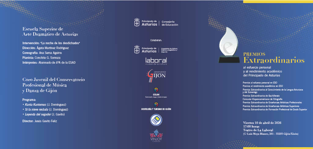 Entrega premios extraordinarios del alumnado 2026. Gala y evento en directo