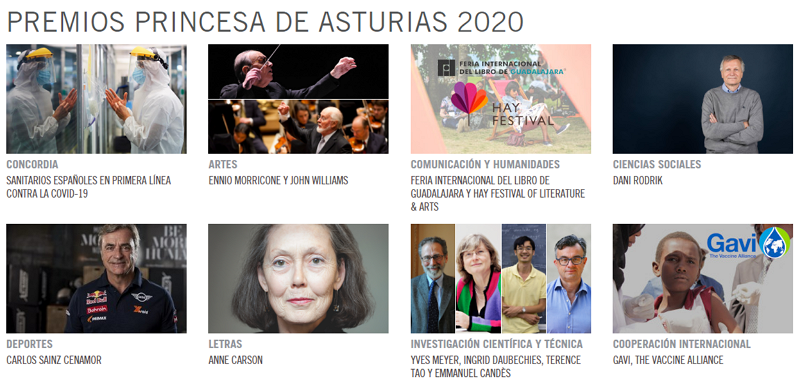 Premios Fundación Princesa de Asturias 2020