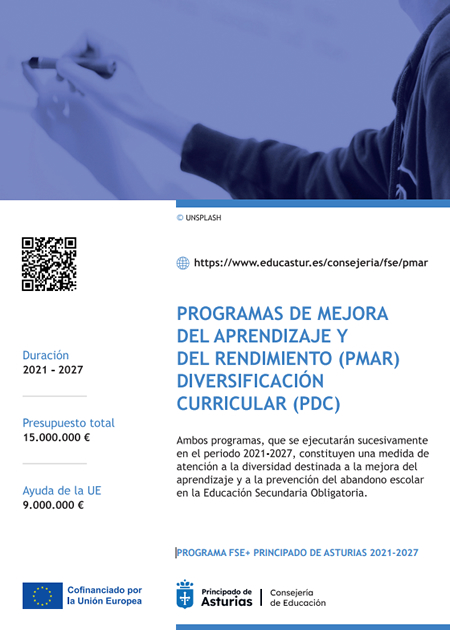 FSE. Programas de Diversificación curricular y PMAR