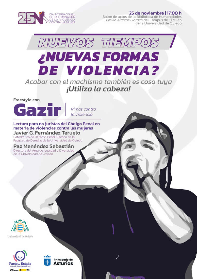 25-11. Día internacional eliminación violencia contra la mujer. Acto institucional (Univ. Oviedo)