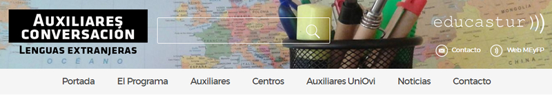 Web Auxiliares de conversación. Lenguas extranjeras. Asturias