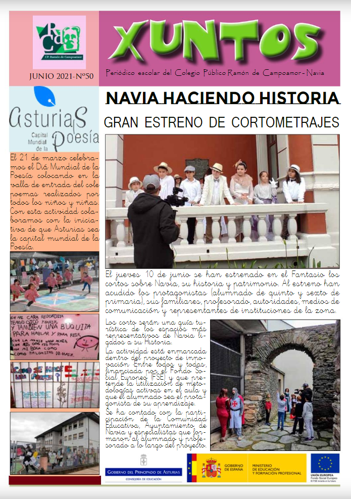 Revista escolar Xuntos. CP Ramón de Campoamor (Navia)
