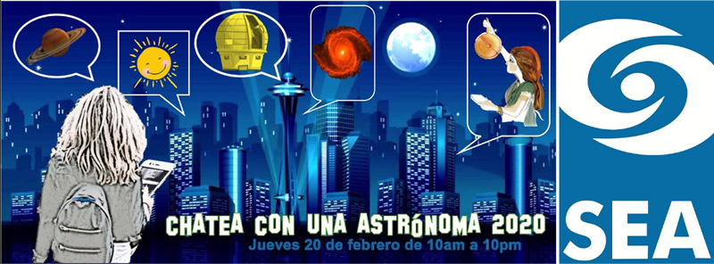 Chatea con una astrónoma. Sociedad Española de Astronomía. Día Internacional de la Mujer y la NIña en la Ciencia