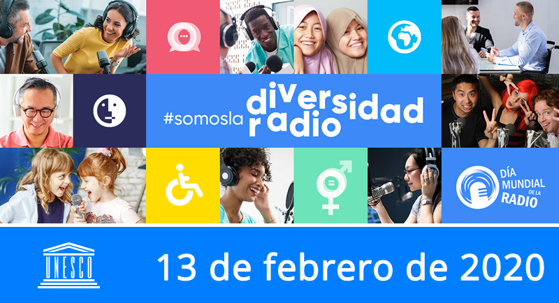 13 de febrero. Día Mundial de la Radio. Cartel UNESCO 13 de febrero. Día Mundial de la Radio. Cartel UNESCO