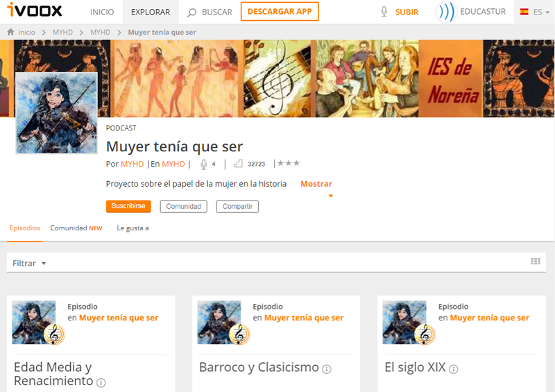 IES Noreña. Proyecto Muer tenía que ser. Canal Ivoox