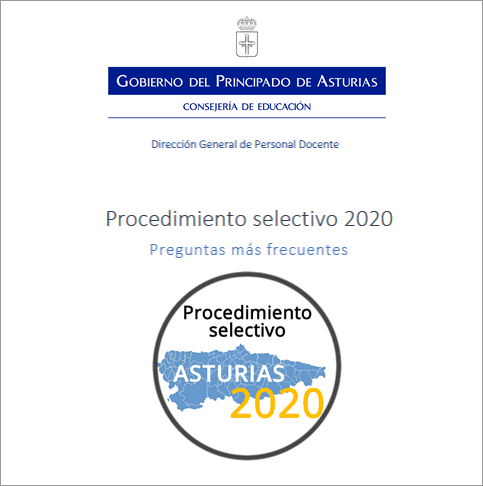 Procedimiento selectivo 2020. Preguntas frecuentes