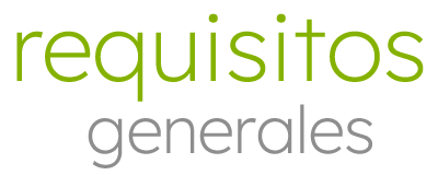 Requisitos generales. Académicos