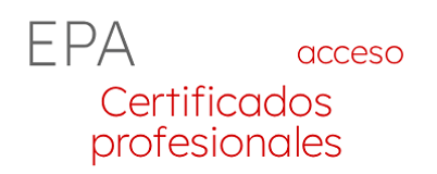 EPA. Acceso Certificados Profesionales